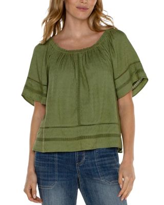 Liverpool Los Angeles - Scoop Neck Short Sleeve Top