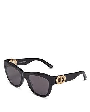 Shop Dior Square Sunglasses, 54mm In Black/gray Solid