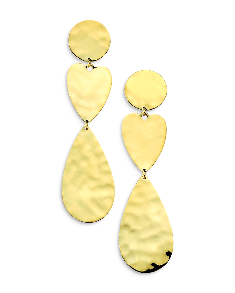 Ippolita Classico Crinkle Linear Drop Earrings In Gold