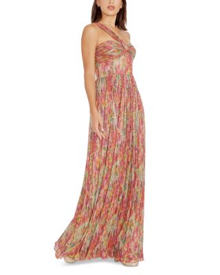 Idalia Printed Metallic Maxi Dress