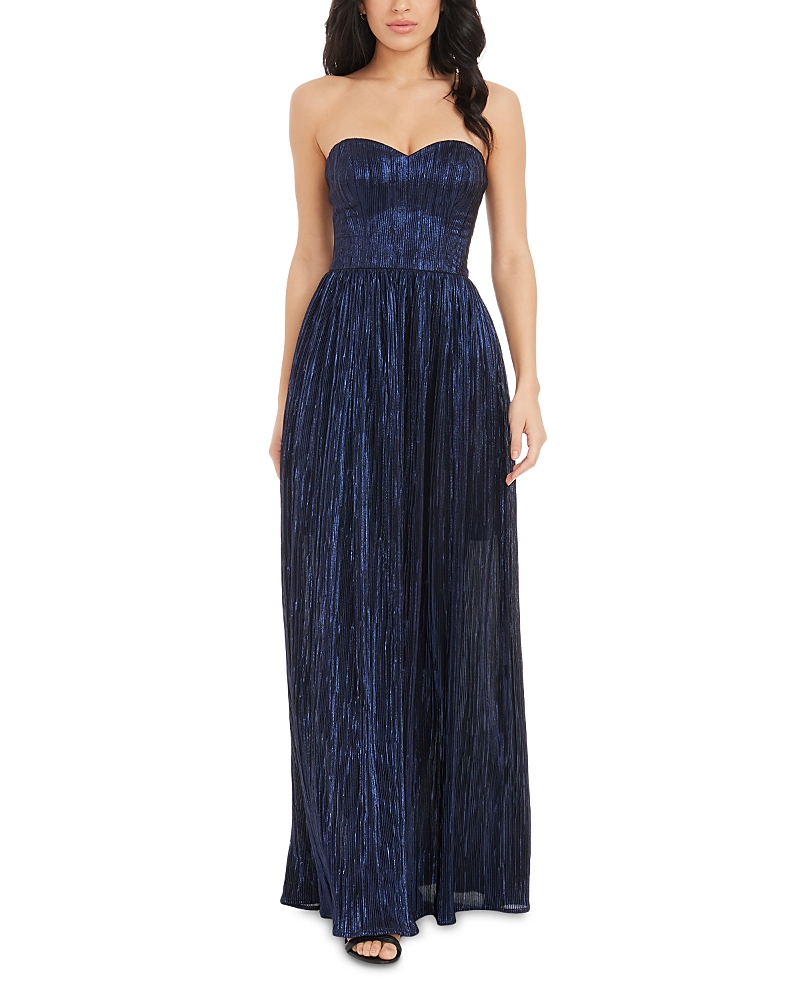 Dress the Population Audrina Plisse Maxi Gown