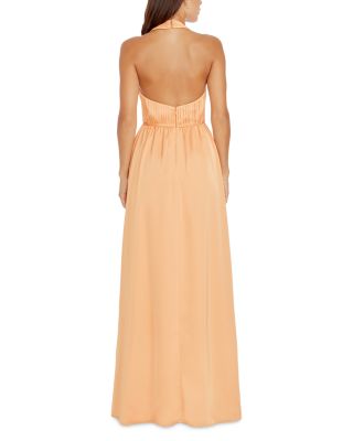 Rhea Cut Out Halter Neck Maxi Dress