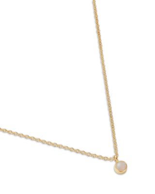 14K Yellow Gold Opal Drop Choker Necklace, 14"