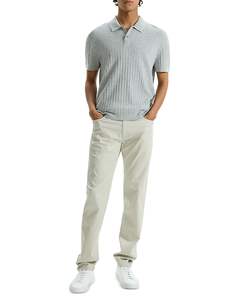 Theory Short Sleeve Cable Polo in Breach