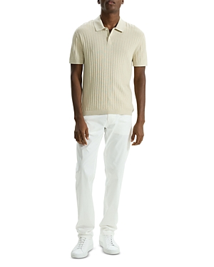 Shop Theory Short Sleeve Cable Polo In New Sand