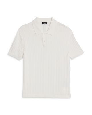 Short Sleeve Cable Polo in Breach 