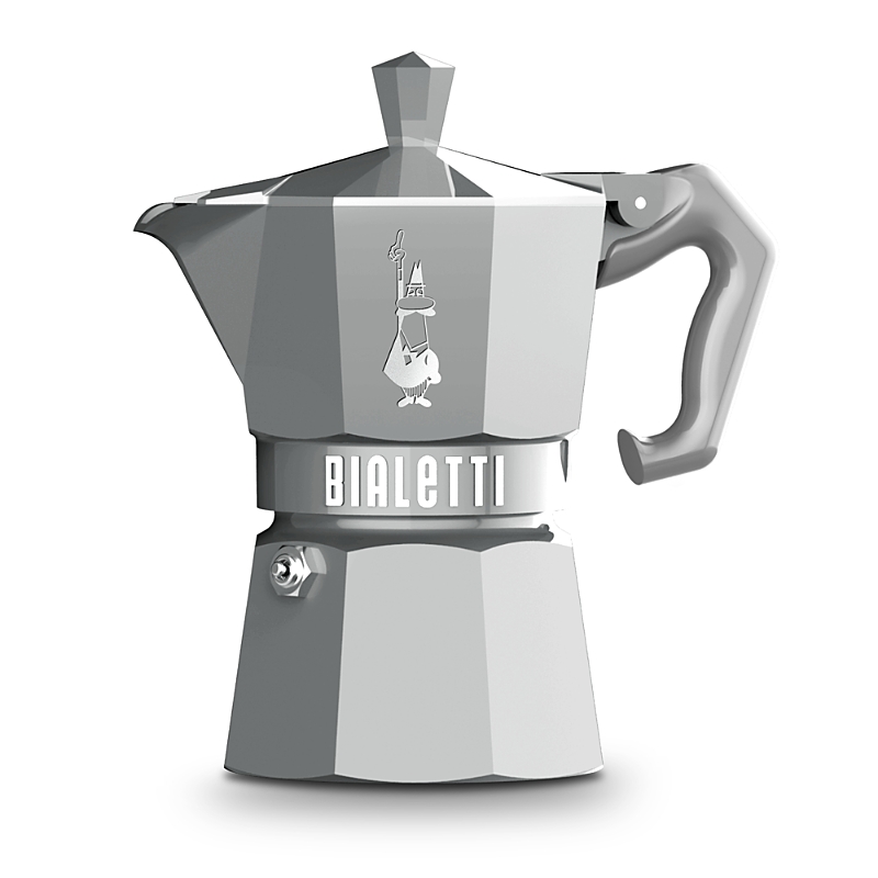 Bialetti Moka Express Lasered-alfonso Coffee Maker (187g) In Silver