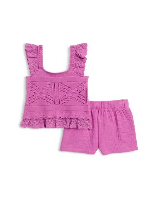 Splendid - Girls' 2-Pc. Crochet Sweater Tank Set - Little Kid