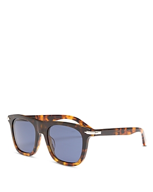 Shop Dior Square Sunglasses, 53mm In Havana/blue Solid