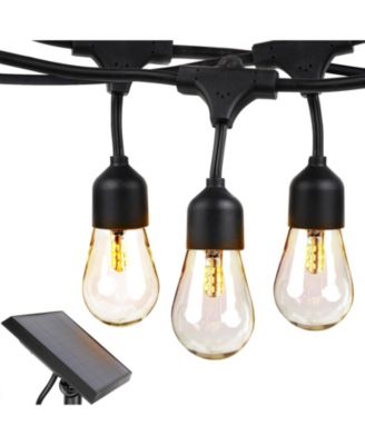 Ambience Pro 12 Bulb Solar Powered Outdoor String Lights - 27 Ft