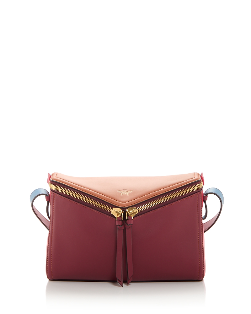 Mcm 3d Diamond Colorblock Leather Shoulder Bag In Multi