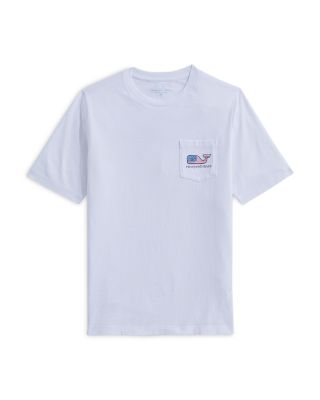 Vineyard Vines - Boys' Cotton Flag Whale Logo Graphic Pocket Tee - Big Kid