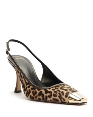 Alexandre Birman Women's Olivia 85 Snip Toe Black High Heel Slingback Pumps