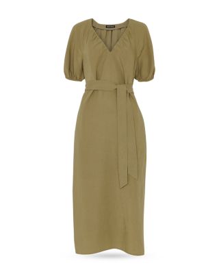 Ariella Linen Blend Midi Dress