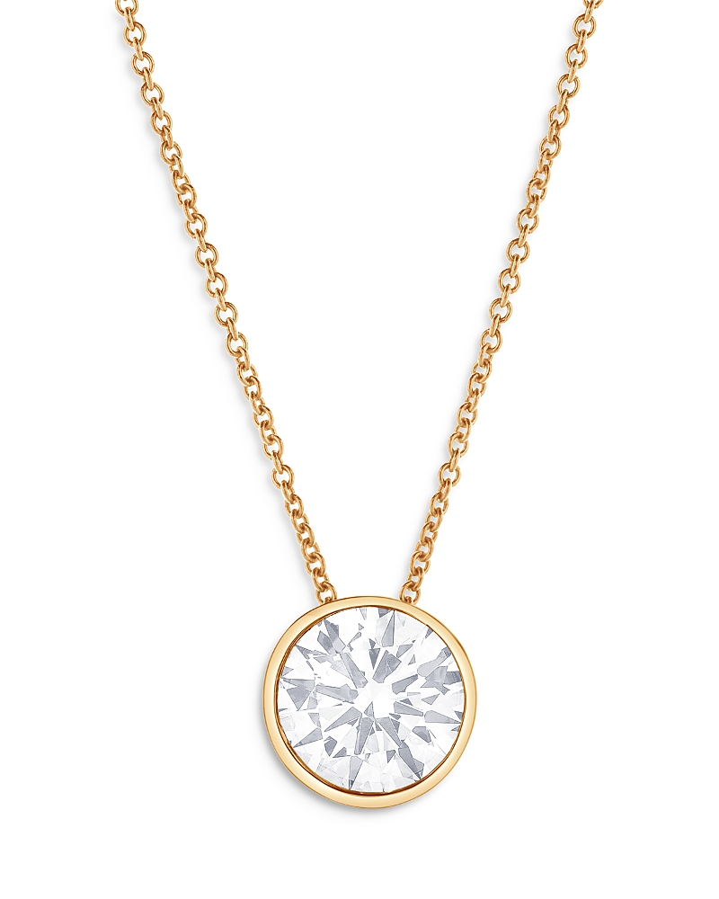 Bloomingdale's Fine Collection Certified Lab Grown Diamond Bezel Pendant Necklace in 18K Yellow Gold, 1.5 tcw