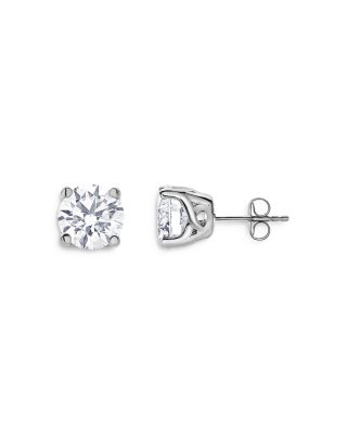 Bloomingdale's Fine Collection - Certified Lab Grown Diamond Stud Earrings in 18K White Gold