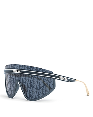 Shop Dior Club M2u Mask Sunglasses, 140mm In Blue/blue Solid