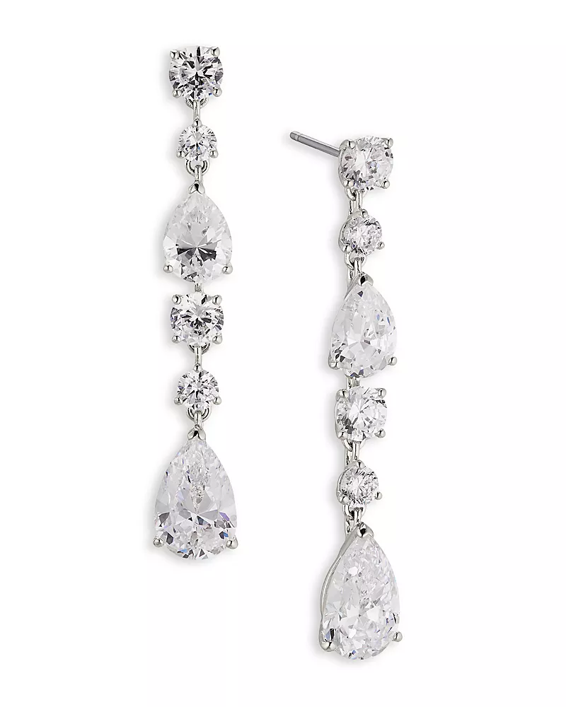 Nadri Halle Cubic Zirconia Linear Drop Earrings