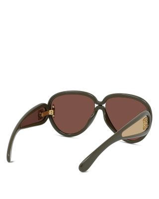 Wave Mask Pilot Sunglasses, 65mm