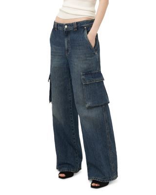 Marella Marella Wide Leg Cargo Jeans in Navy
