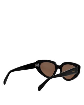 Bold 3 Dots Cat Eye Sunglasses, 53mm
