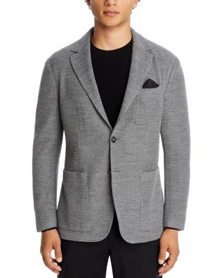 Textured Jersey Knit Casual Sport Coat