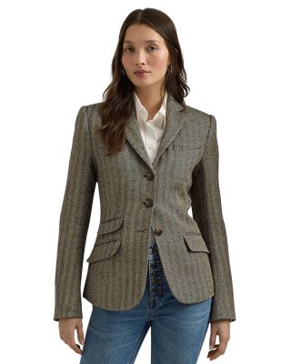 Ralph lauren tweed blazer womens online