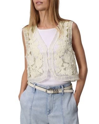 rag & bone - Coralie Crocheted Cropped Vest