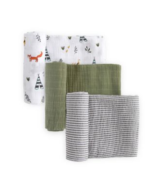 Little Unicorn Little Unicorn Unisex Cotton Muslin Swaddle 3 Pack - Baby