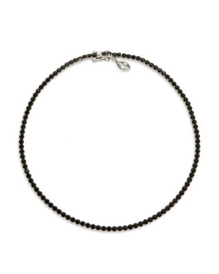 Weekend Max Mara - Lodola Fit Black Rhinestone Tennis Necklace, 14"