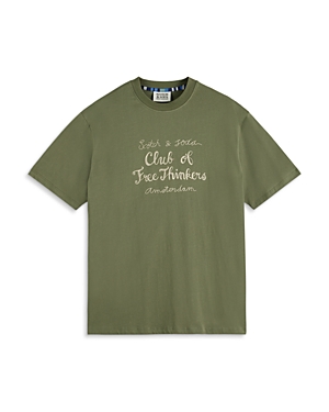 Scotch & Soda Men's Relaxed-fit Artwork T-shirt In Dark Green