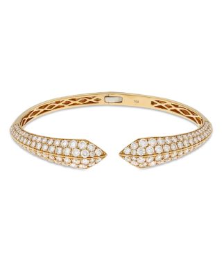 18K Yellow Gold Via Fiori Chiari Diamond Kiss Cuff Bracelet - Exclusive, Italy Campaign