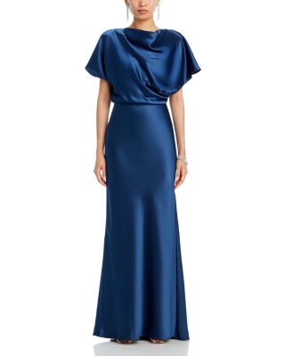 Fluid Satin Relaxed Drape Gown