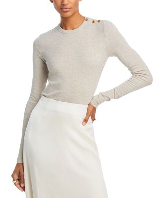 FRAME - Rib Button Crewneck Tee