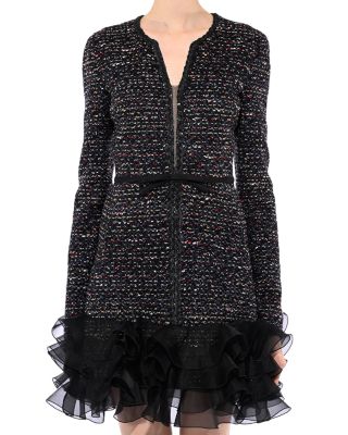 Giambattista Valli - Tweed Ruffle Skirt Dress