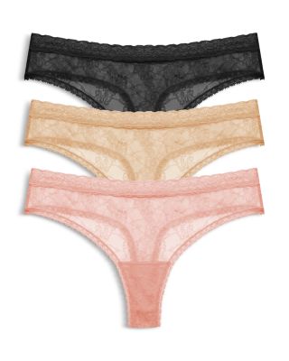 Natori - Bliss Allure Lace Thongs, Set of 3