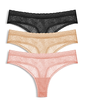 Bliss Allure Lace Thongs, Set of 3