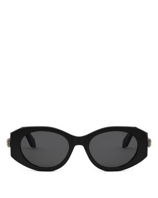 Serpenti Oval Sunglasses, 52mm