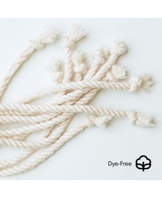 Natural Cotton Macrame Dog Toy, 2-Pack