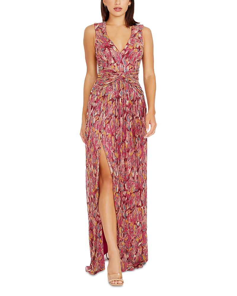 Dress the Population Leanna Front Knot Stretch Gown