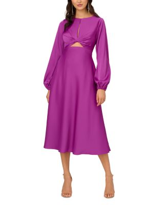 Liv Foster - Stretch Satin Cutout Midi Dress