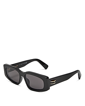 Bvlgari Square Sunglasses, 54mm In Black/gray Solid