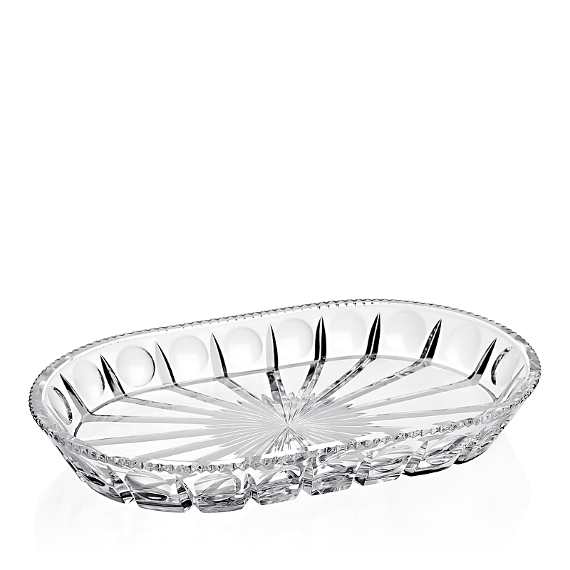 William Yeoward Crystal Harlequine Oval Serving Dish In Clear