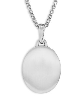 Men's Sterling Silver Amulets Mary Oval Medallion