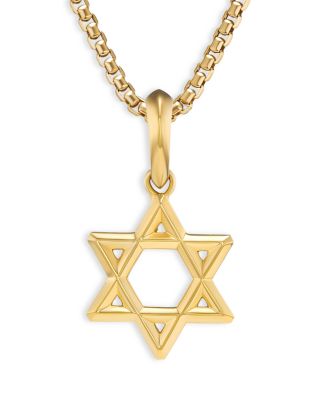 David Yurman Men's 18K Yellow Gold Amulets Star of David Pendant