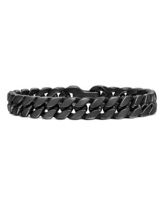 Men's Curb Chain Bracelet in Black Titanium, 11.5mm