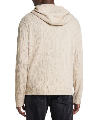 Ishan Crinkle Zip Front Hoodie