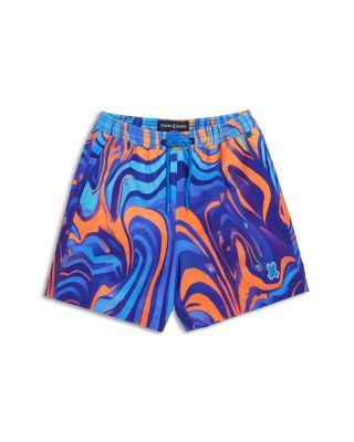 Psycho Bunny - Boys' Nevada Printed Quick Dry Regular Fit Swim Trunks - Little Kid, Big Kid