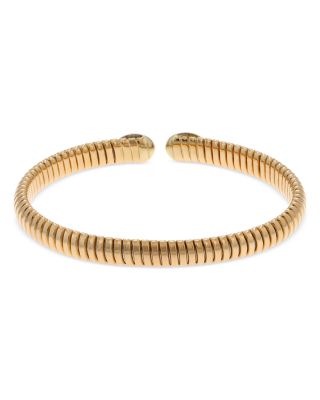 Alberto Milani 18K Yellow Gold Via Giardino Tubogas Domed Ruby Cabochon & Diamond Bracelet