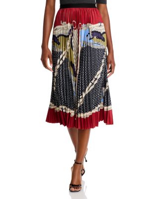 Nancy Yang - Printed Pleated Skirt